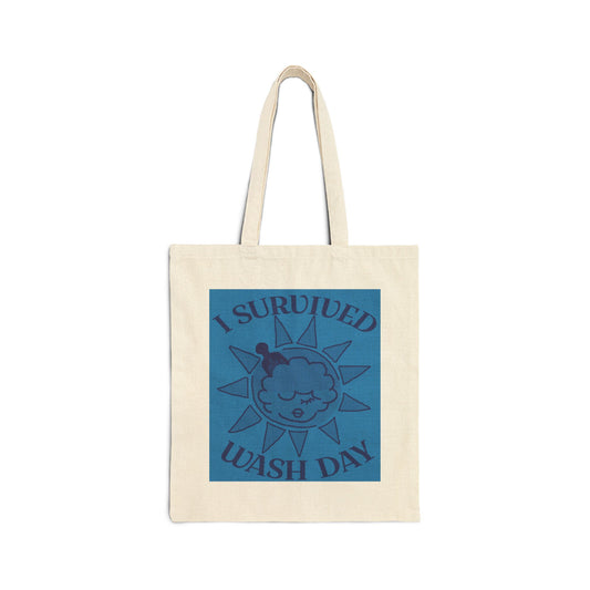 I Survived Wash Day Tote - Moody Blue
