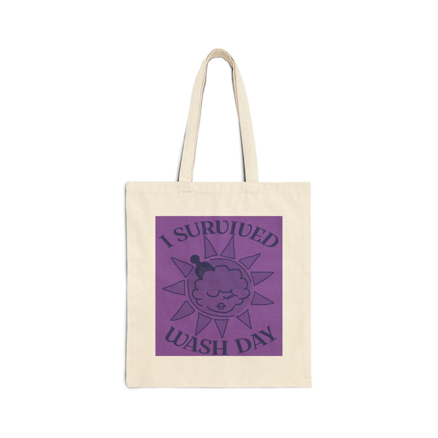 I Survived Wash Day Tote - Poppin' Purple