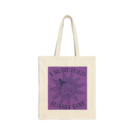 I Survived Wash Day Tote - Poppin' Purple
