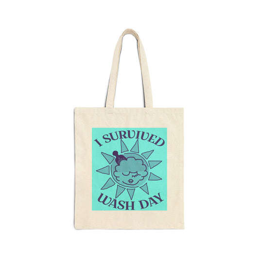 I Survived Wash Day Tote - Electric