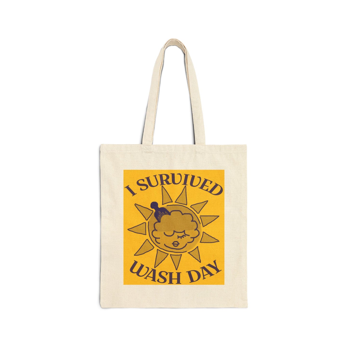 I Survived Wash Day Tote - Mustard