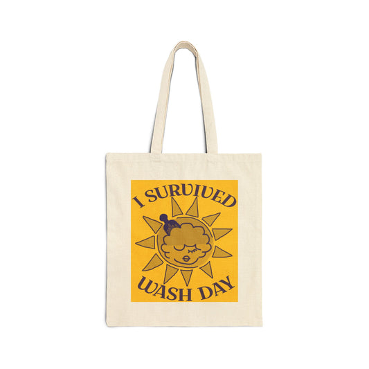 I Survived Wash Day Tote - Mustard