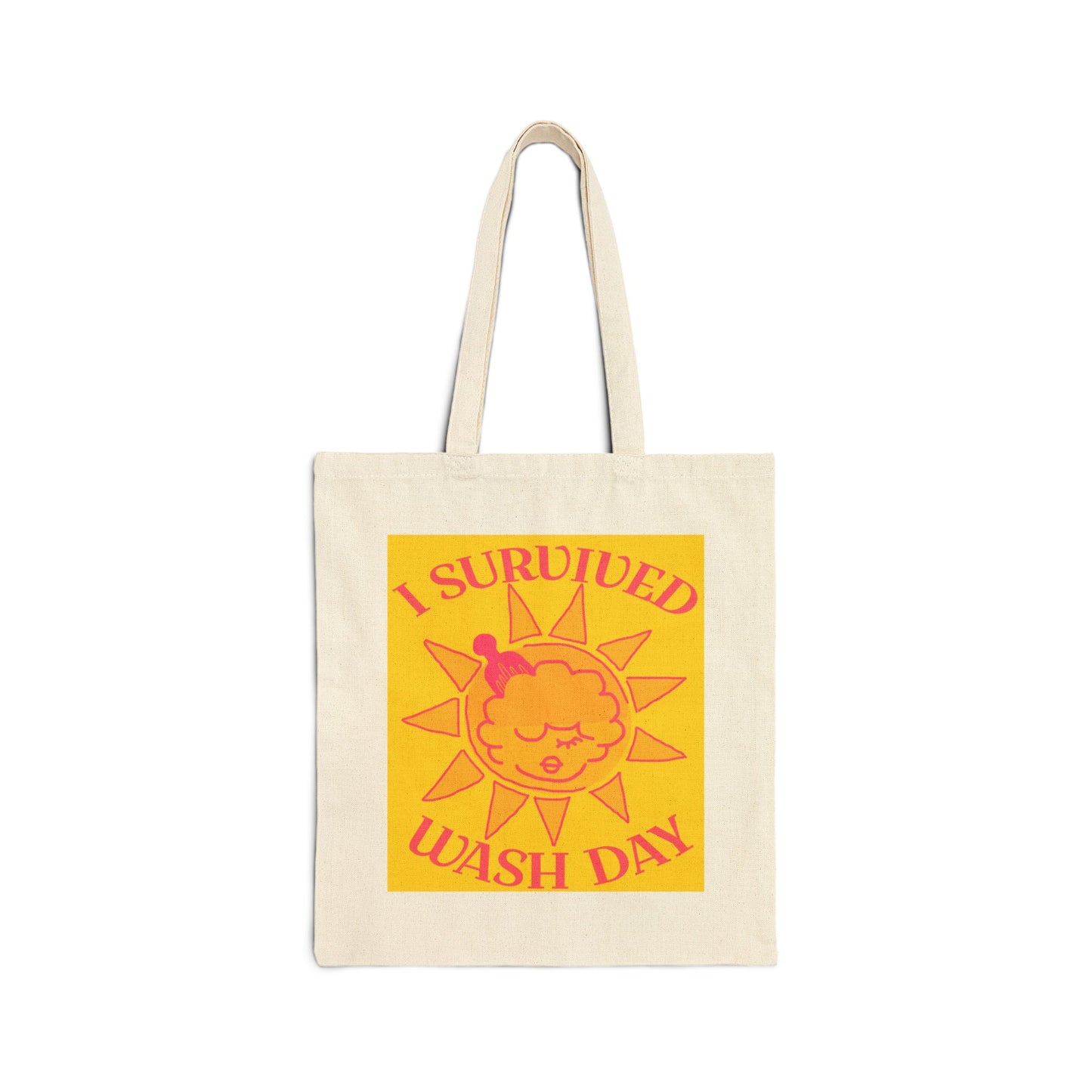 I Survived Wash Day Tote - Pink Lemonade