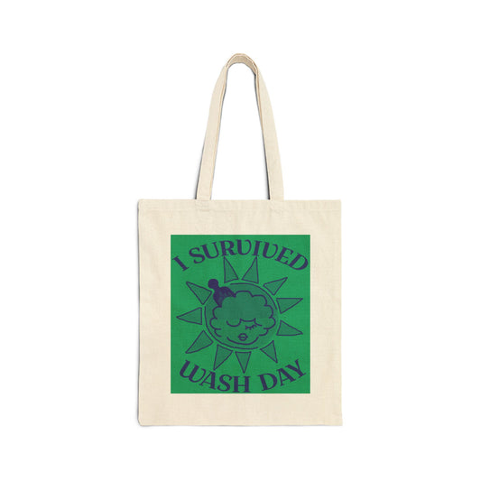 I Survived Wash Day Tote - Green