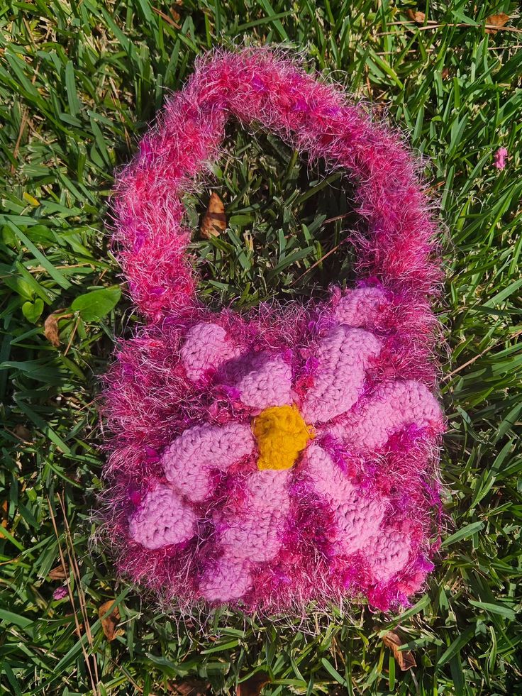 Flower Power Crochet Mini Bag